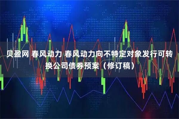 贝盈网 春风动力 春风动力向不特定对象发行可转换公司债券预案（修订稿）